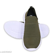 Sports Running, Walking & Gym with Casual Lace-Up Shoes for Men's & Boy's (Olive)