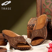 TRASE Women's Fashion Slippers | Doctor Ortho Soft & Comfortable Slip-Ons for Women & Girls | Lightweight & Stylish, Diabetic & Orthopedic Footwear, Ideal for Knee & Foot Pain (44061, Brown)