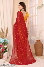 Radhya saree daily wear printed georgette saree with blouse piece
