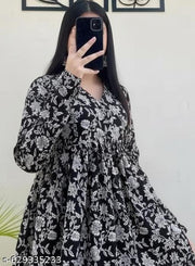 Womens Rayon Printed Kurti