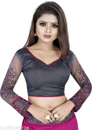 Embroidered Fashion Art Silk, Net Saree