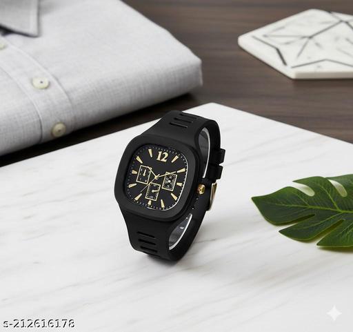 New Generation Ultimate Smart Look Attractive Square Analog Watch - For Trendy boys' watches Fashionable boys' watches Stylish boys' watches Boys' trendy wristwatches