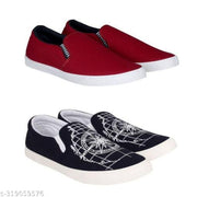 Pack of 2-2s combo shoes for men| black red-blue black- t blue combo shoes in color| comfortable and walking shoes for men