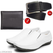 Relaxed Trendy Formal Shoes/Party Shoes/Shoes Combo With Free Wallet & Belt  For  Men And Boys