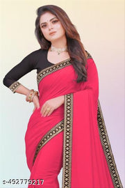 Beautiful Georgette saree featuring  Maharani lace.