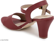NM Dream New Trendy Stylish ladies heel Latest Design Heel Sandal For Women Walking Comforatble Lightweight Sandal For Women Work Heel For Women Casual Partywear Wedges heels casual and daily wear premium quality Sandal (Maroon)
