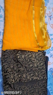 Yellow Saree With Blouse Piece