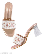 ASD-Women's Glorious Square Shape Bow Style Heels Sandals | Rhinestone Open Toe Sandals | Multicolor