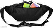 Waist Bag Pack Hip Belt Bumbag for Outdoor (BLACK)-AZ1