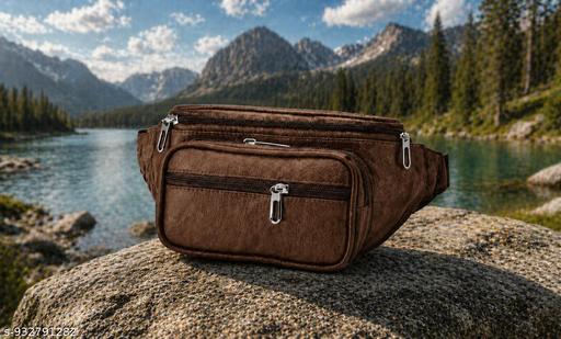 Latest Men Women Leather Waist Pack Travel Bags For Moneyy| Belt| Cards |Mobile| Documents| Kit| Books and Bills Dairy Pouch Cross Side Bag For Men Women .With Belt Stylish Small Luggage Accessories Bag I Waist Bags I Fanny pack.