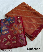 designer fancy brasso saree