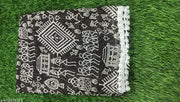 Gullak New Printed Georgette Saree with  Warli Print and Pom -Pom border
