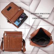 Premium flyboy Embossed Logo Men Leather Sling Shoulder Bag .