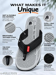 Ortho + Rest Doctor Orthopedic Slippers for Men | Anti-Skid Flip Flops with Acupressure Massage Footbed | Extra Soft and Comfortable Doctor-Recommended Chappal for Pain Relief