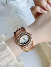 Korean Fashionable ROSE GOLD design analog watch For women and girls