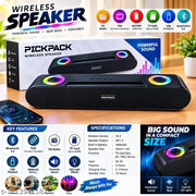 Mini Portable Wireless Bluetooth Speaker - 10W Powerful Sound RGB Light Soundbar, Bluetooth 5.0, TWS Function, FM Radio, TF Card, USB, Type-C, 1200mAh Battery - Perfect for Travel, Home, Party, Outdoor