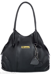 Women Black Shoulder Bag latest trendy handbags for girls daily use shoulder bag for women pu leather ladies bag
