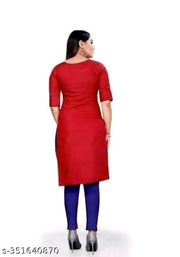 Fancy Festival Doimond  Hot Fix Cotton Kurti Combo-2