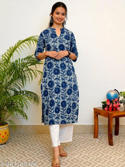 Neha Trendy _ A_Line Straight Printed Kurta For Women