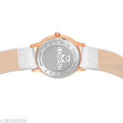 LORENZ Slim White Dial Watch & Brown Wallet Gift Combo for Men and Boys | CM-4057WL-89
