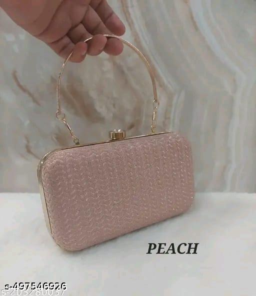 Eyesace® Handicraft Beautiful Sling Box womens Clutch Bag Purse For Bridal, Casual, Party, Wedding Fancy Unique Women Box Clutches With Free Handle