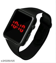 BLACK  METAL BELT ANALOG WATCH AND SMART SQUARE DIGITAL LED WATCH COMBO FOR BOYS AND MEN