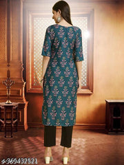 Polyster/Crepe fabric-Latest Premium printed kurti for women(pack 1)