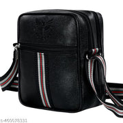 Leather Messenger Slings Bag, Cross Body Travel/Office One Side Shoulder Bag for Men
