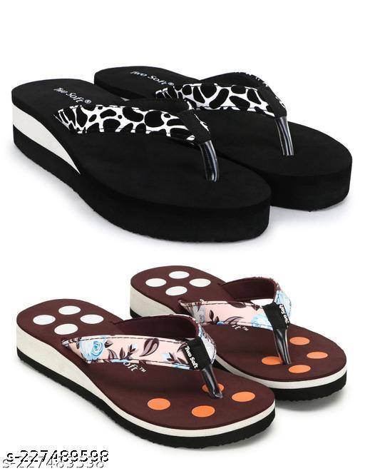 Two Soft Comfortable & Stylish Women's Daily Use Slipper/Flipflop for Women & Girls Combo of 2