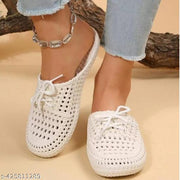 Formic Women's Trendy Flexible Rubber Sandal Slippers | Comfortable Lace-Up Daily Wear Flat Sliders for Girls