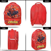 Trendy 15 Inches School Bag for Boys and Girls | Ideal Small Kids Bag Nursery 1st Class Cartoon Printed Waterproof Backpack Bag for Kids Best Stylish/Casual (5+ years)
