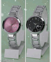 Classic Silver Round Dial Women's Watch