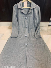 Winter Coat Style Kurta with collars and  Front Buttons and Side Pockets