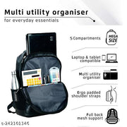 32 L Laptop Backpack Men Women’s Boys & Girls Fashion PU Leather Casual Backpack Bags for School, College, Tuition, Office Bag