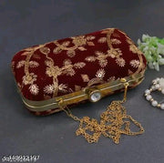 "Sky Wing Embroidered Minimalist Elegance Clutch: Sleek, Compact, and Fashion-Forward Design"
