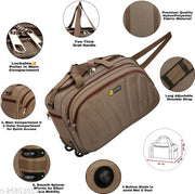 Unisex Travel Luggage Bag - (54 Cm) Expandable Flat Folding Travel Duffel Bag/Duffel Strolley Bag With 2 Smooth Spinner Wheels