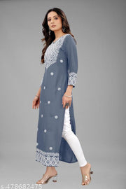 Kurti  for women in rayon Embroiderd  fabric| kurti and  | MOST DEMAND KURTI| Embroiderd  Kurti  rayon  Kurtis