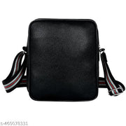 Leather Messenger Slings Bag, Cross Body Travel/Office One Side Shoulder Bag for Men