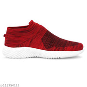 Fancy Red  Synthetic Sports Shoes For Men