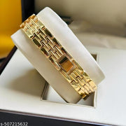 gold Round Metal BD Analog Girls and Women Watch