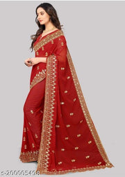 EMBROIDERY MIRROR SAREE