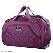 Fancy men and women duffel bags with strolly Purple Expandable