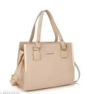 Women's (CREAM HANDBAG)Textured  HAND -BAG