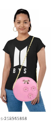 New trendy stylish latest sling bag for girls and women (2 pcs cream and pink