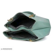 Green  women Handbag two main compartment  stylish handbag