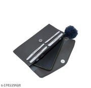 Perfect combo of long clutch wallet with small wallet for girls,Gray-Brown