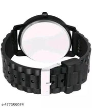 Welix Analog Round Black Dial ALPHABET A Design Stylish Black Silicone Strap Classic Design Fancy Wrist Watch for Men and Boys, Pack of 1 - ALPHA-A-3K-BLK-CDBLK