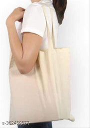 'Sol.Totes' Plain Natural Tote Bag | Multipurpose Cotton Canvas Bags for Everyday Use | 11-Inch Long Handles | Holds 15 Kgs of Weight| Versatile-Reusable-Eco friendly Carry Bag for Women and Girls | PACK OF 3