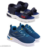 Bersache Comfortable Trendy Outdoor Casual Slipper&Flipflops for Boys Pack of 2
