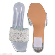 ASD-Women's Glorious Square Shape Bow Style Heels Sandals | Rhinestone Open Toe Sandals | Multicolor
